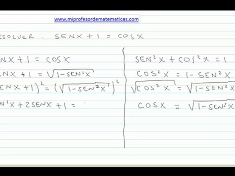 Video 002 - Solución de Ecuación Trigonométrica