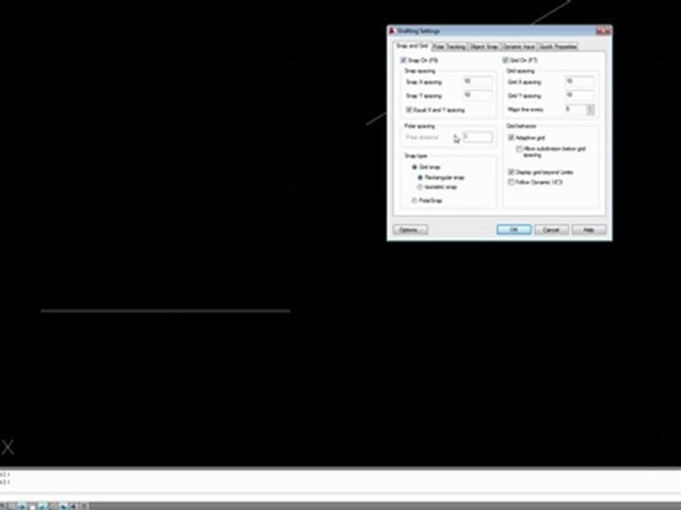 AutoCAD Tutorial - Status Bar - Snap and Grid