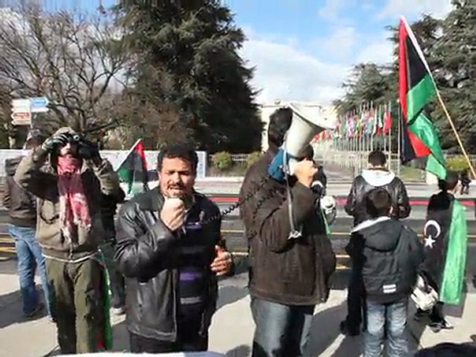 Manifestation contre le clan Kadhafi le 19.03.2011 à Genève