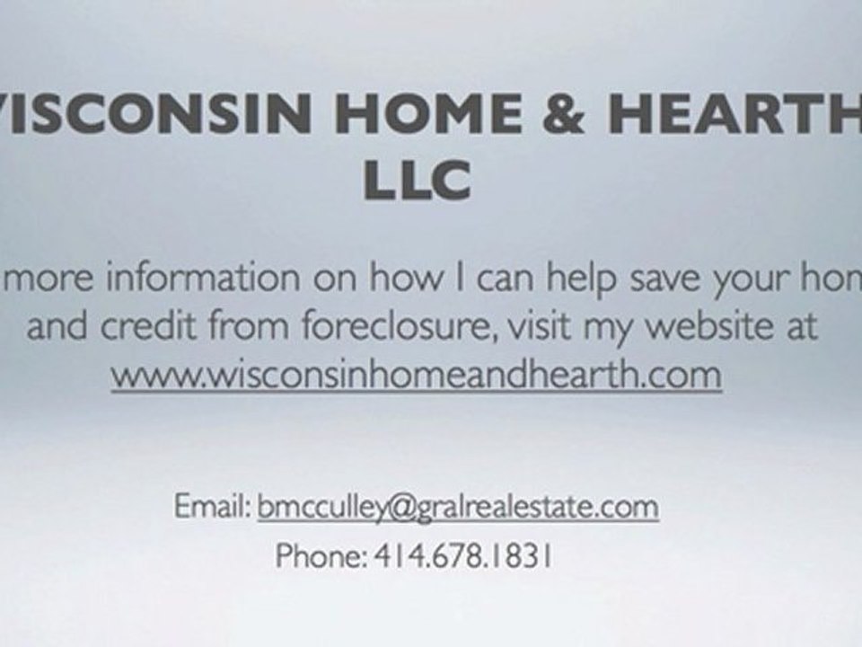 Stop Foreclosure in Milwaukee Wisconsin