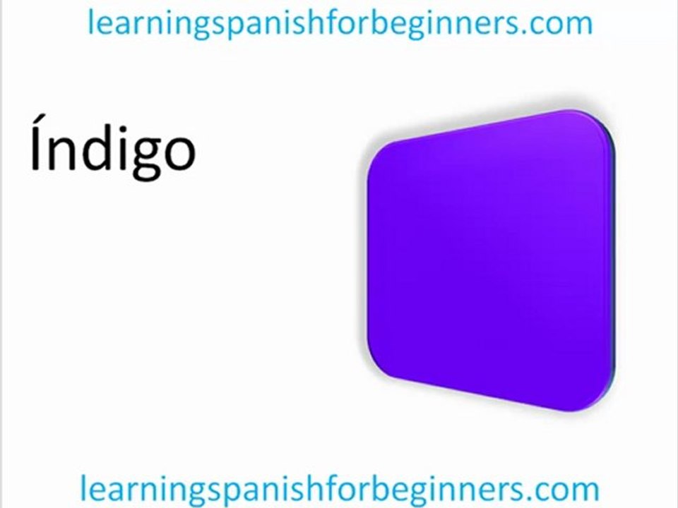 Learning Spanish words for Beginners - Colors of the Rainbow