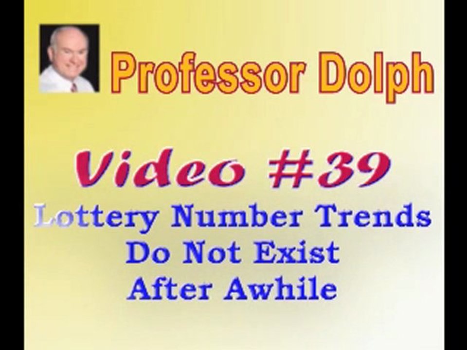 39 - Lottery Number Trends Do Not Exist - After Awhile