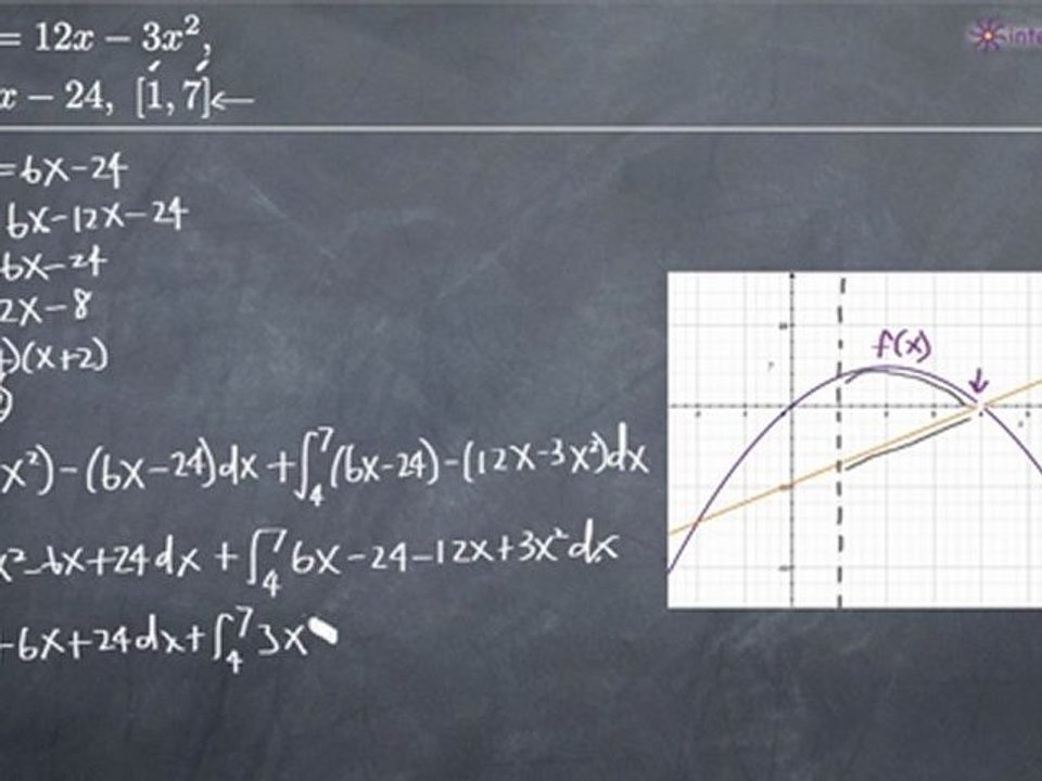 Area Between Curves Example 3