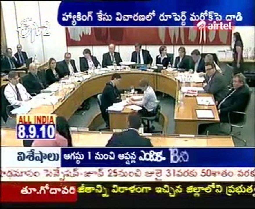 Un known man attacked on Rupert Murdoch