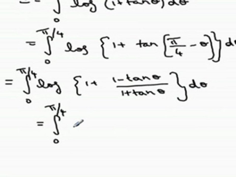 Definite Integrals - Use properties of logarithm & definite integrals