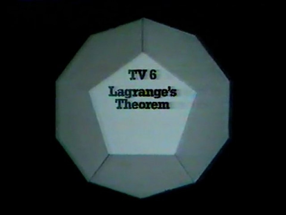 Pure Maths 06 : Lagrange's Theorem