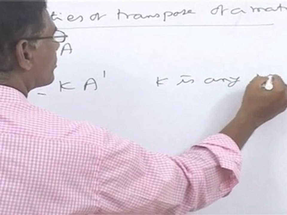 Matrices - Transpose of a Matrix