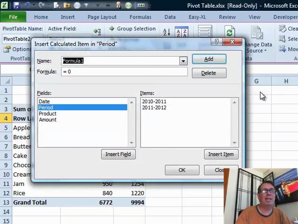 Learn Excel 2010 - "Pivot Table Delta": #1435