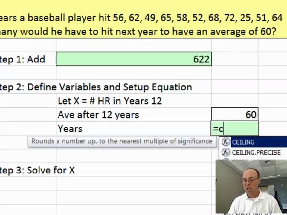 Dueling Excel - "Algebra? No Algebra!": #1439