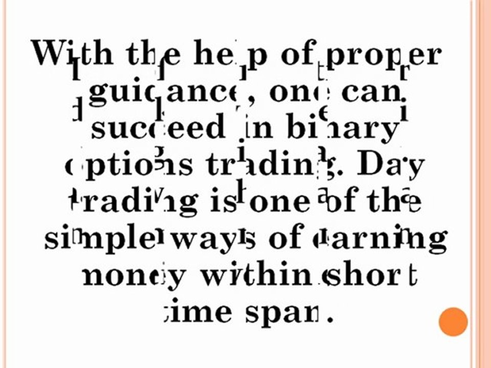 Basics of Binary Options Trading