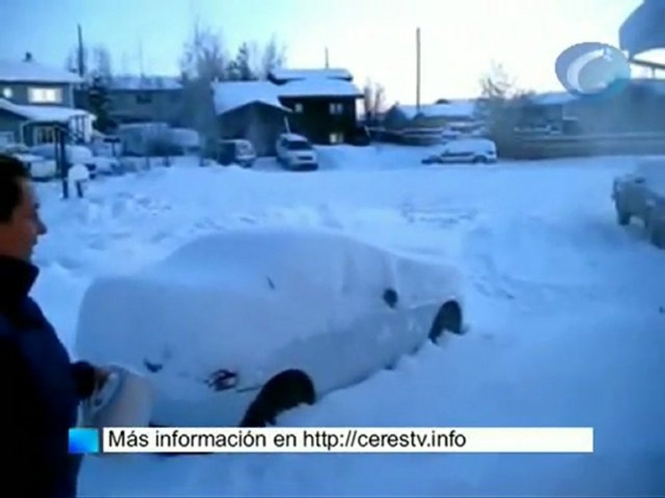 ¿Magia? Agua hirviendo que se evapora a -30C