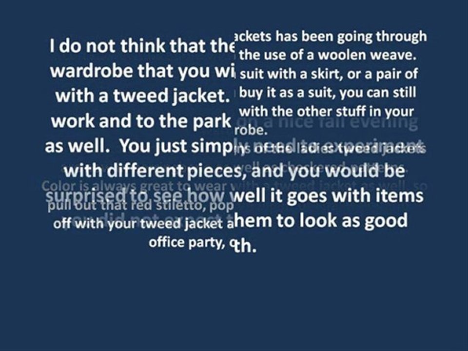 Different Types of Ladies Tweed Jackets