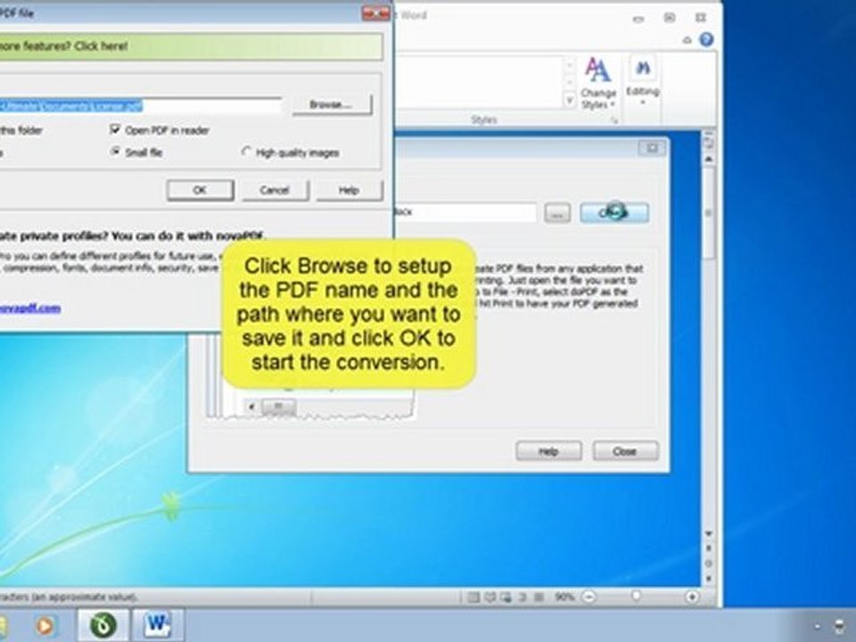 Create PDF from Microsoft Word