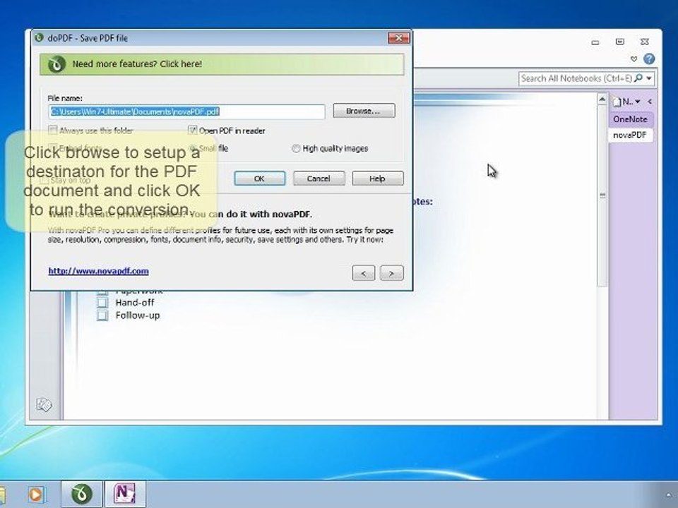Convert OneNote to PDF
