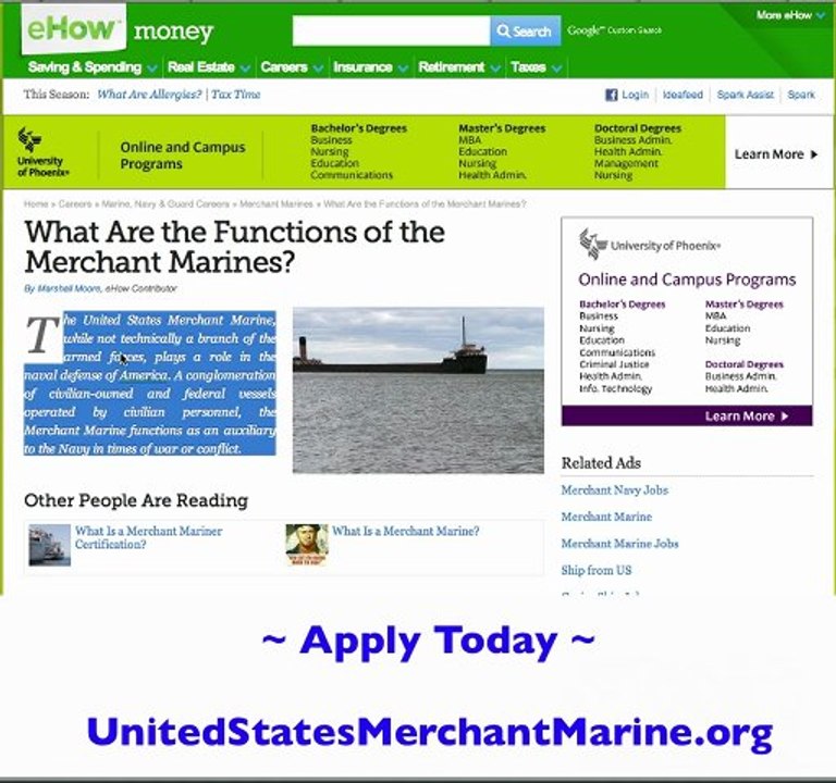 What Are The Functions of The Merchant Marine