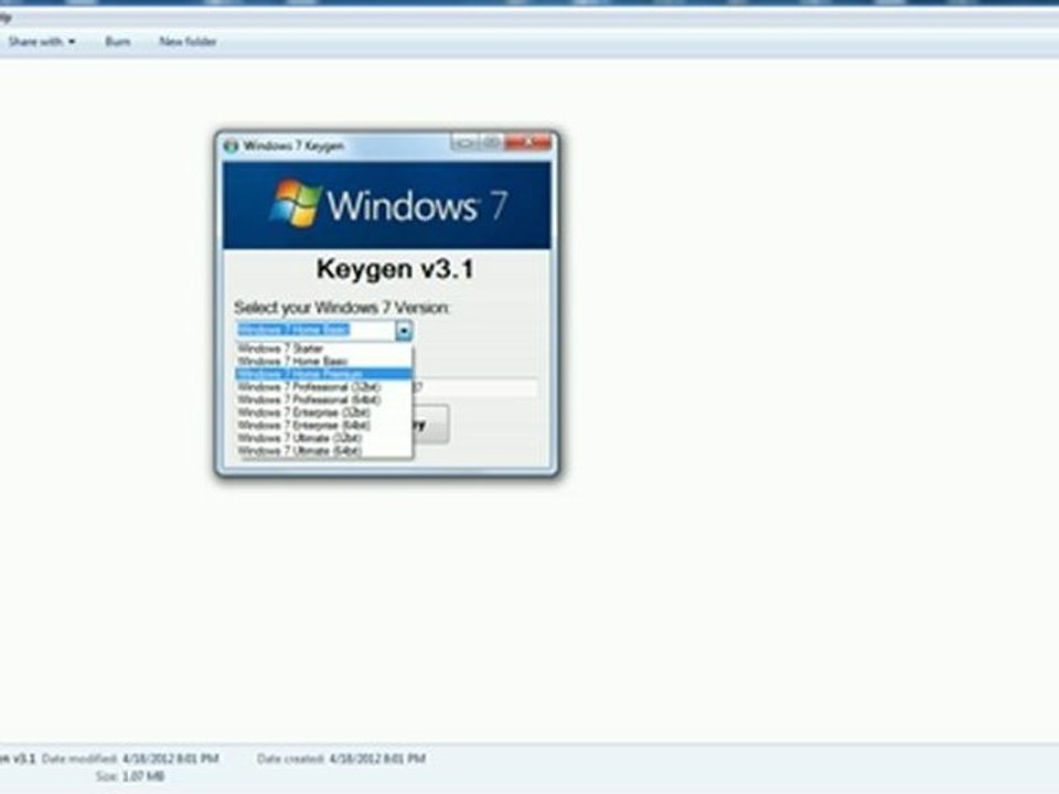 Windows 7 Keygen - Key, Product Key