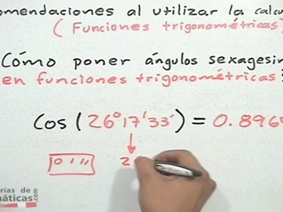 Recomendaciones al usar la calculadora en trigonometría - HD