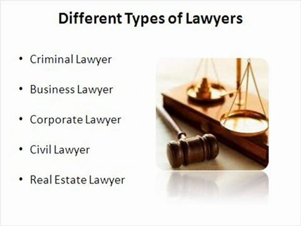 Different types of lawyers