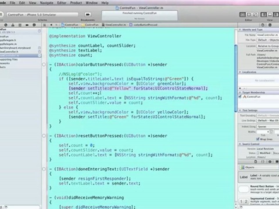 Controls in iOS Programming