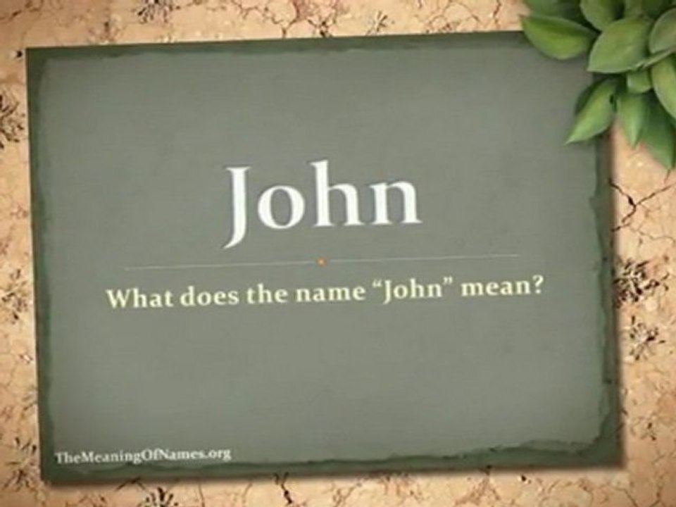 What Does My Name Mean? - John