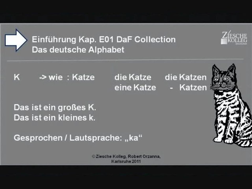 Kapitel 01: Einführung in das deutsche Alphabet - Der Konsonant K