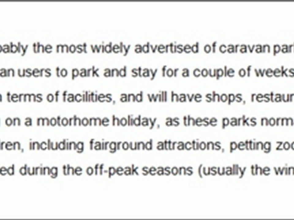 MotorHolme explains the different types of parks for your motorhome holiday