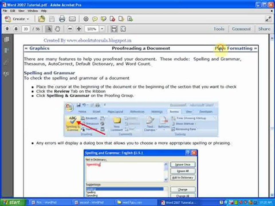 Microsoft Office Word 2007 Tutorial Pdf Ebook