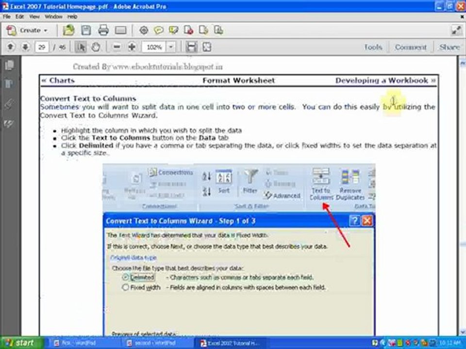 Microsoft Office Excel 2007 Tutorial Pdf Ebook