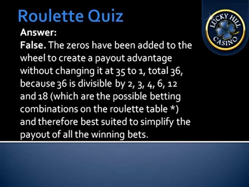 Roulette Quiz - Do you know Roulette Vig? Find out how the Vig really works