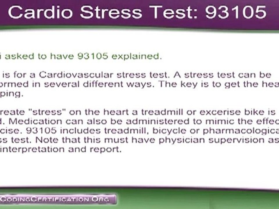 Medical Coding Help- Coding for Cardio Stress Test