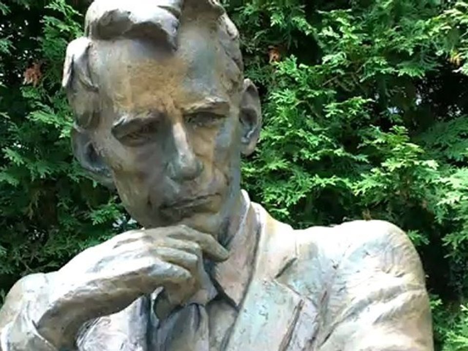 Claude Elwood Shannon - Father of information theory. A statue dedicated to a great man. Gaylord, Michigan.