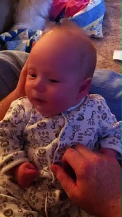 David smiling and cooing