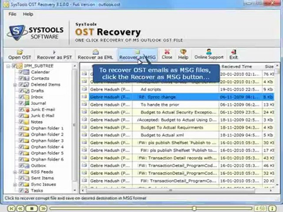 Step-by-step OST2PST Conversion Explained
