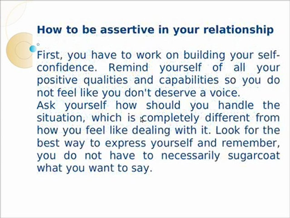 Importance Of Assertiveness In Relationships
