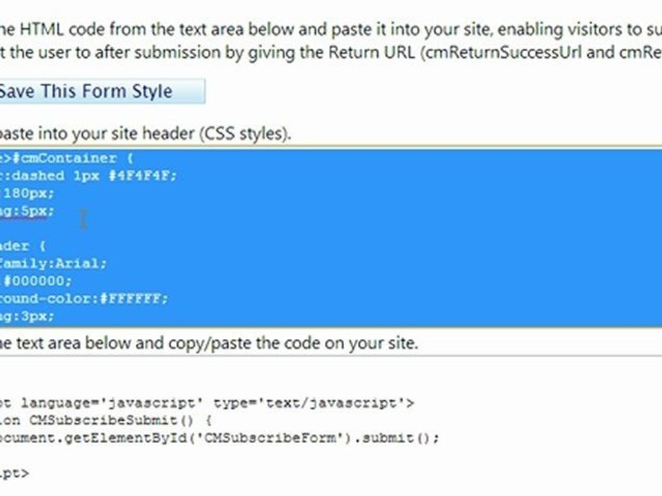 Emailsender: How To Create Web Form or Signup Form