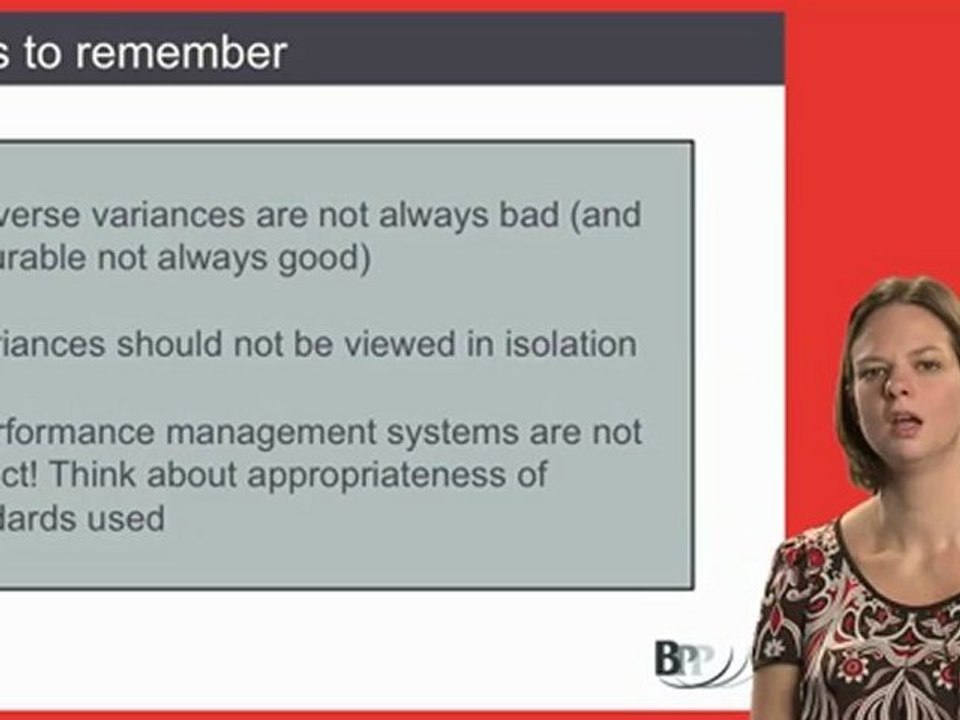 Paper F5 exam technique: variances