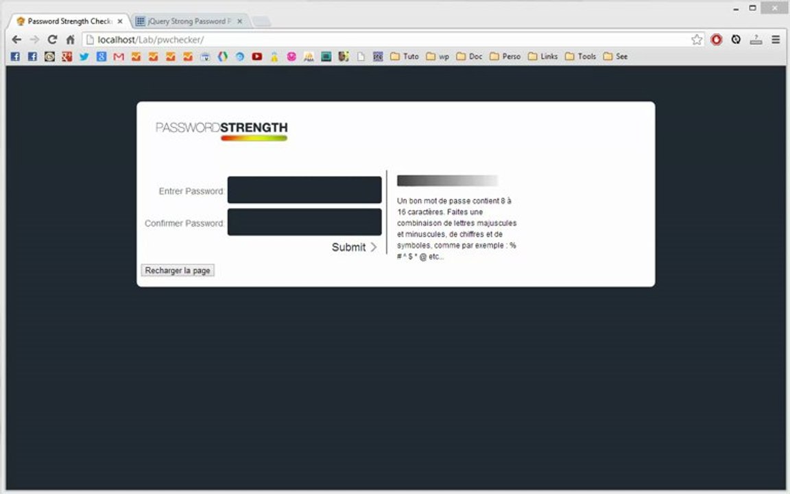 Tutoriel jQuery : Power PWChecker Plugin jQuery password