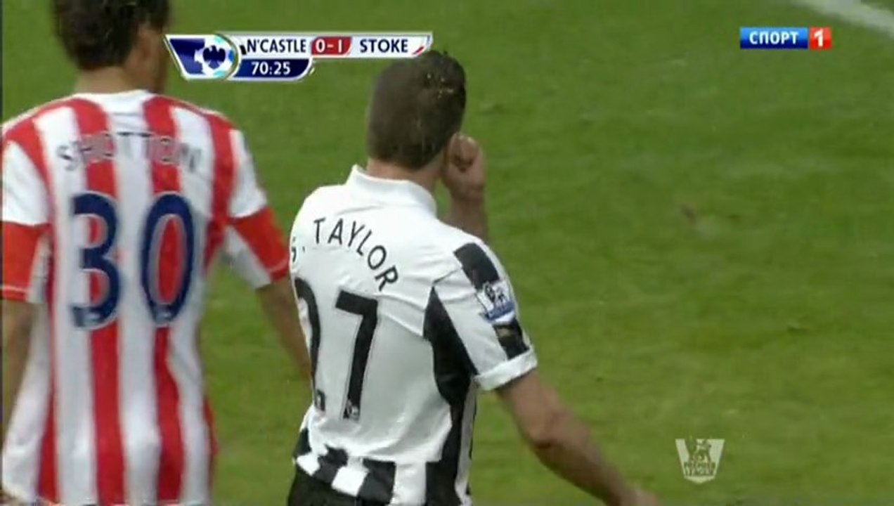 Тэйлор пародирует и мешает Беговичу (Ньюкасл-Сток Сити)