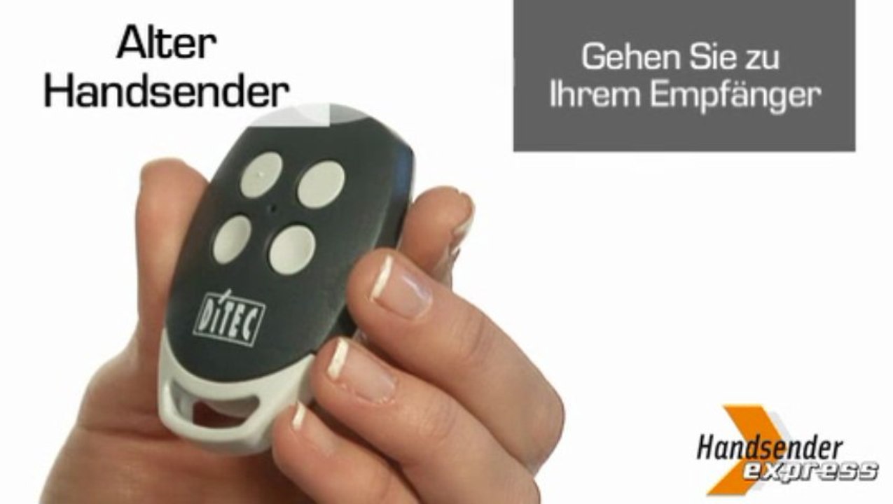 Programmieren einer Fernbedienung Ditec GOL4