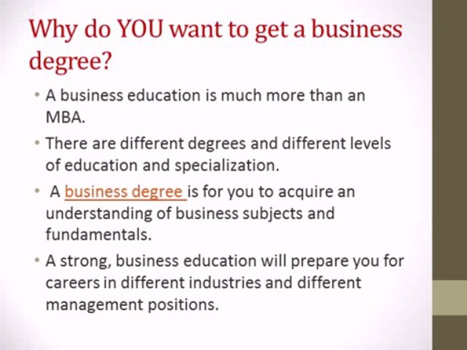Business Degree For a Great Career