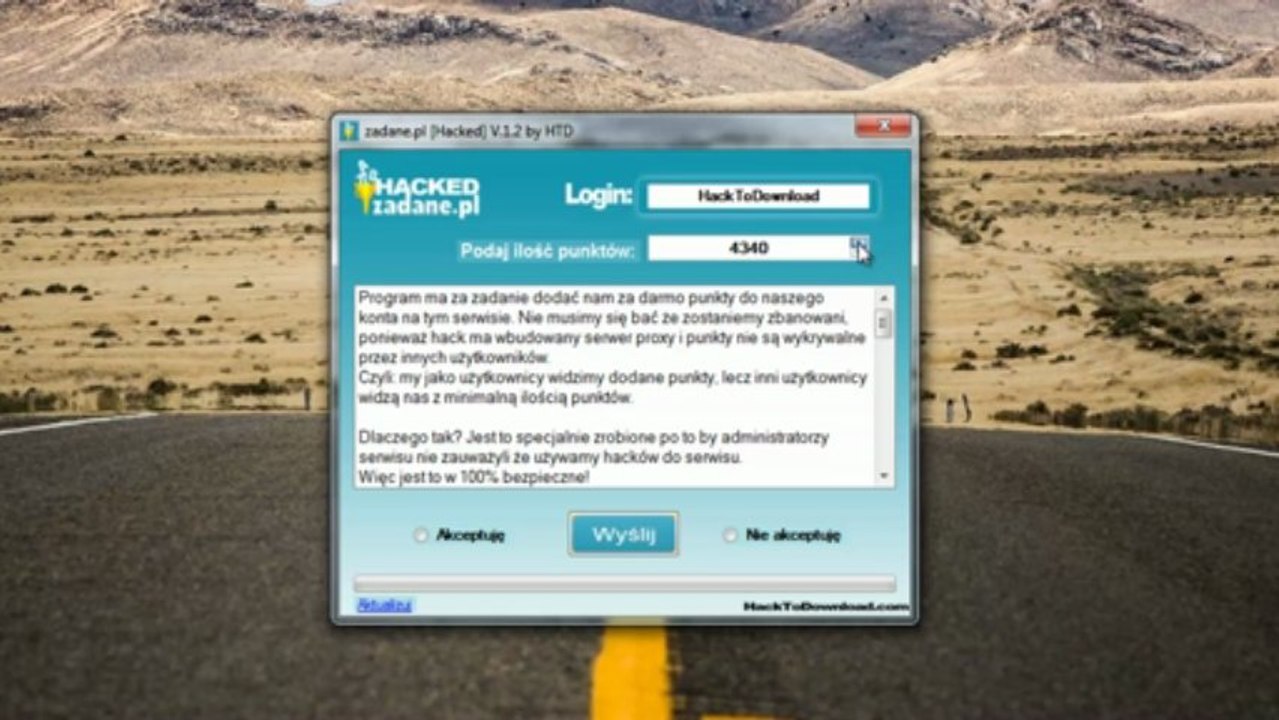 zadane.pl [Hack] [Free Points] v.1.3 by HTD