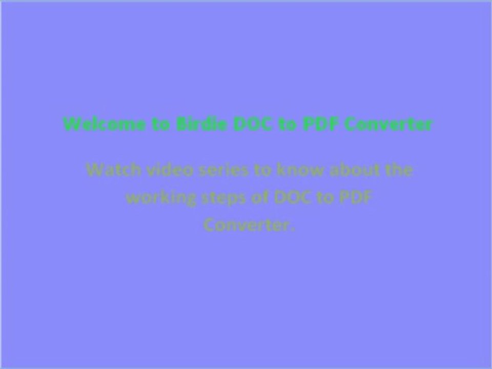 Birdie DOC to PDF Converter