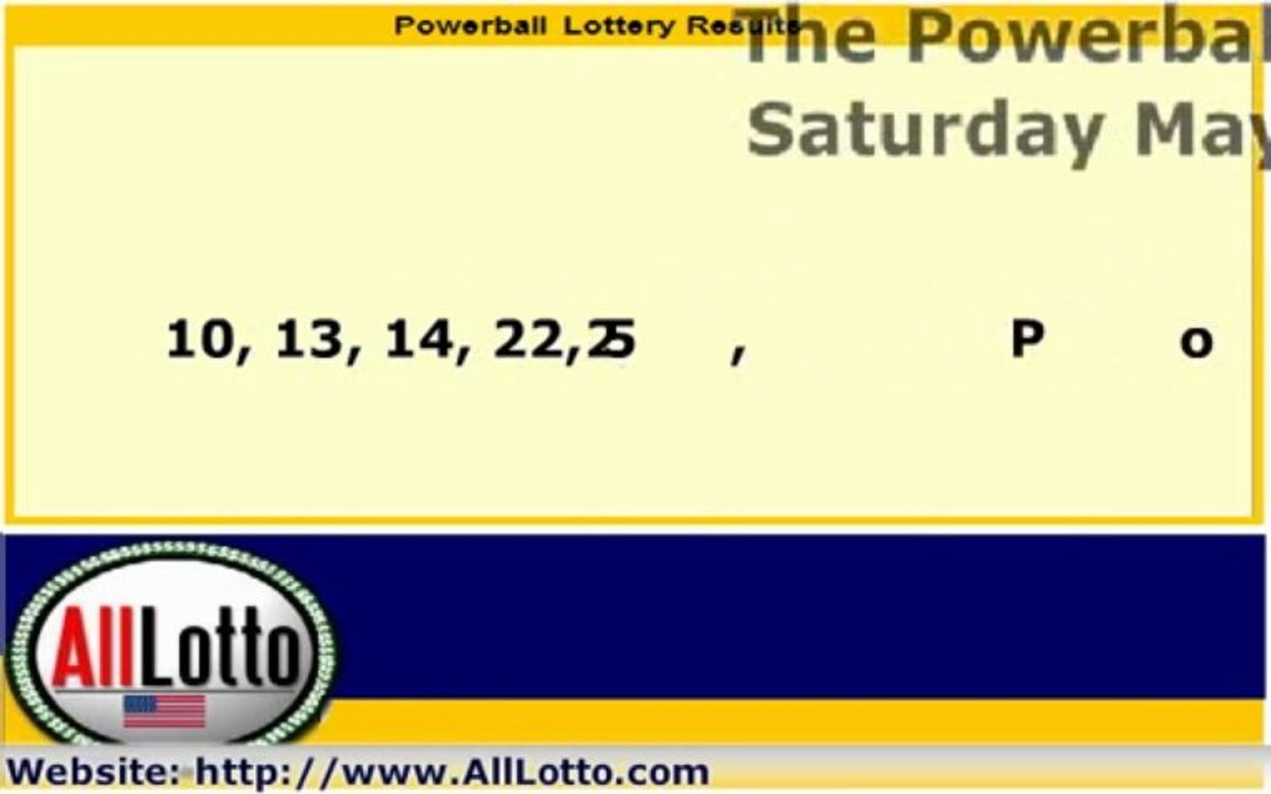 Powerball Lottery Drawing Results for May 18, 2013