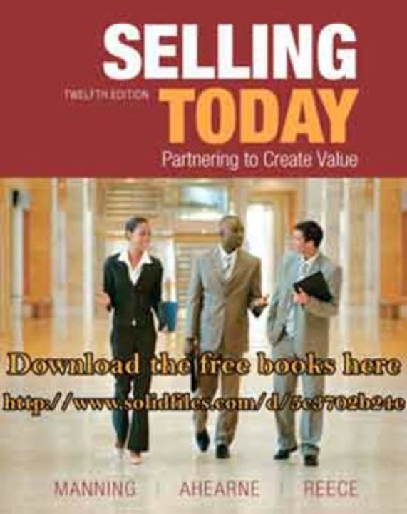 Selling Today Manning Pdf Download Free