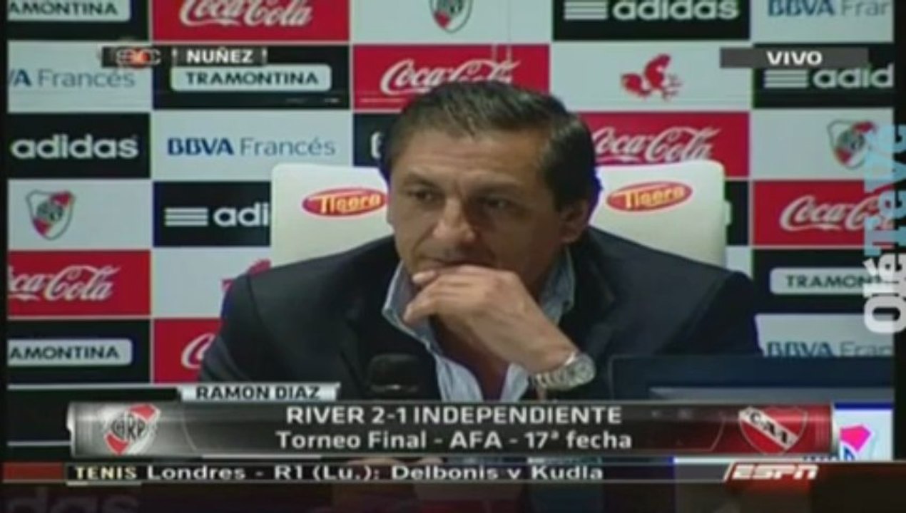 Conferencia de Ramón después del partido - River 2 - Indepte 1