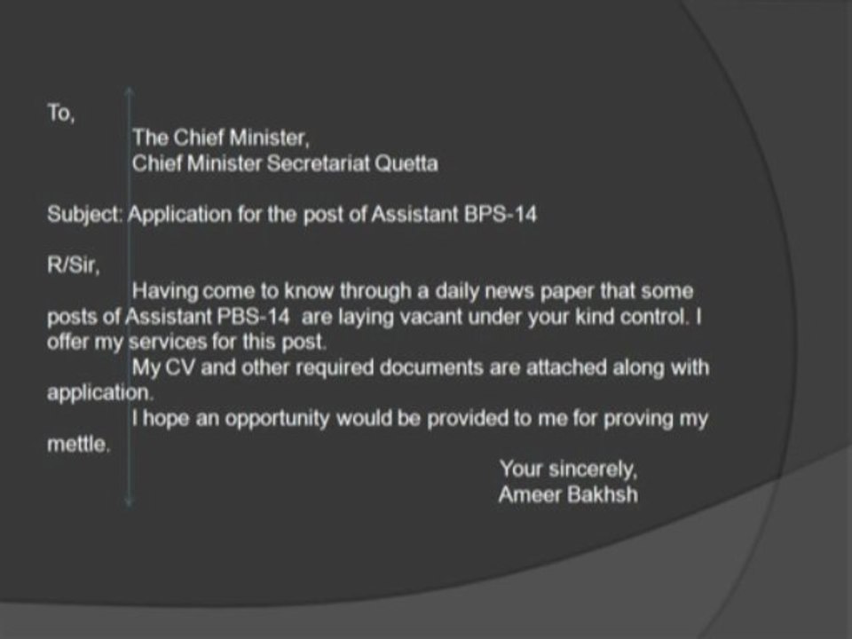 How to write job application in English - Brahvi Video Tut