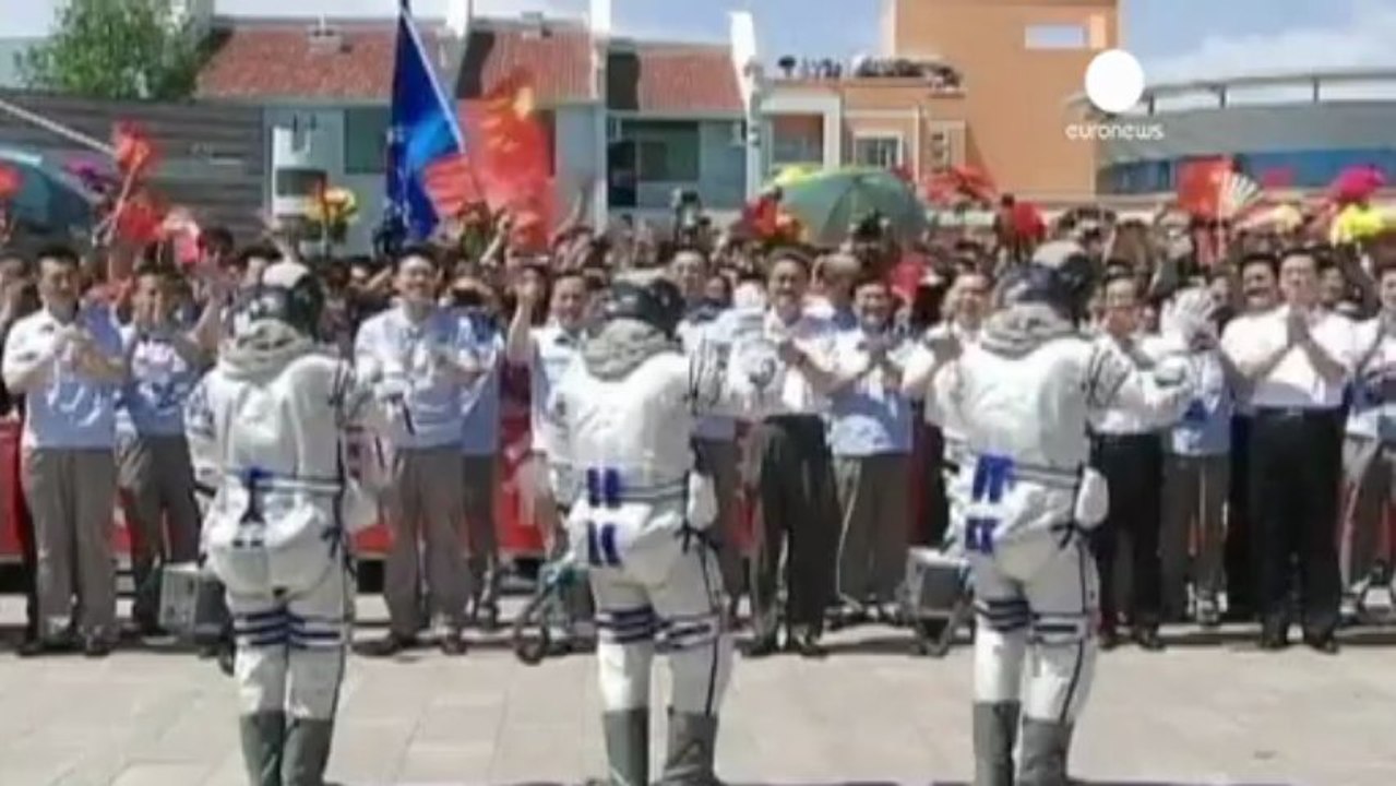 China launches "sacred" space mission