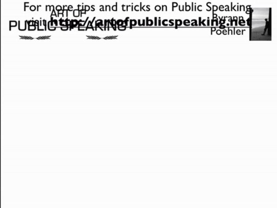 How to give your First Presentation in the art of Public Speaking