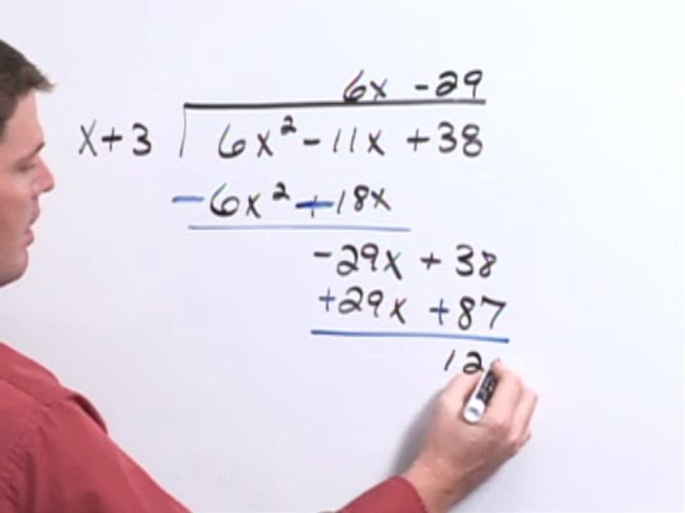 Divide the two  polynomials