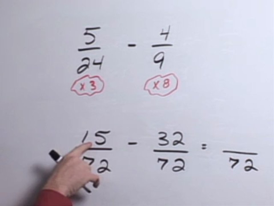 How to Subtract Two Fractions